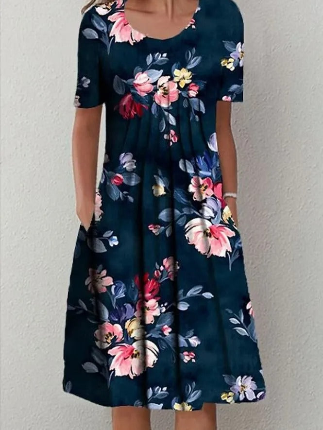 LP | Abito midi con stampa floreale