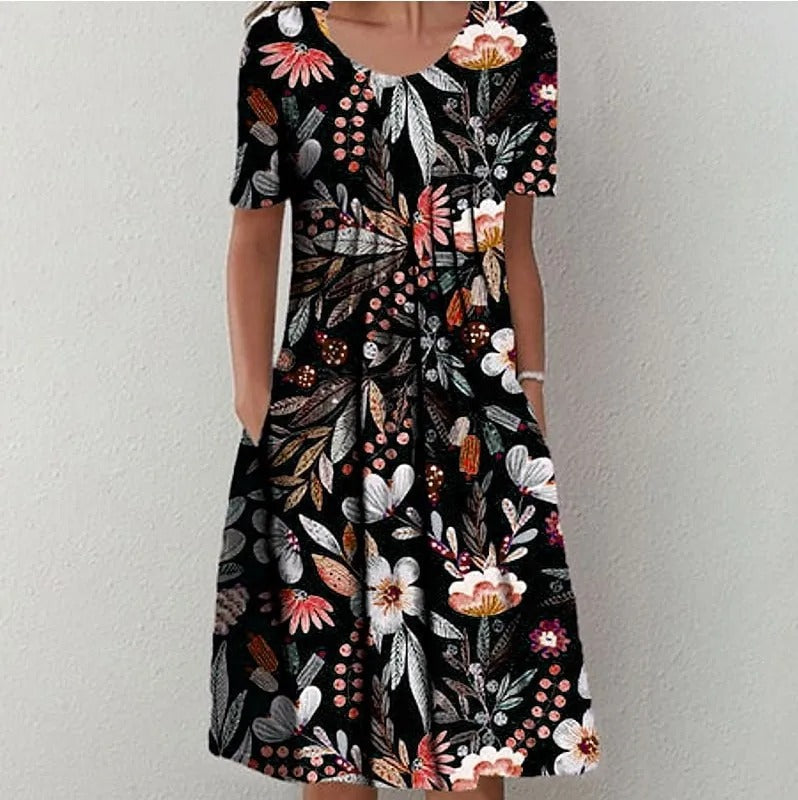 LP | Abito midi con stampa floreale