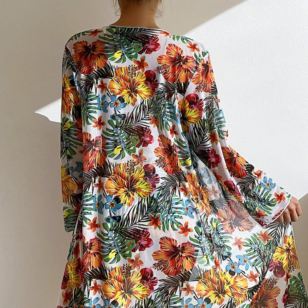 LP | Bikini 3 pezzi a fiori con copricostume
