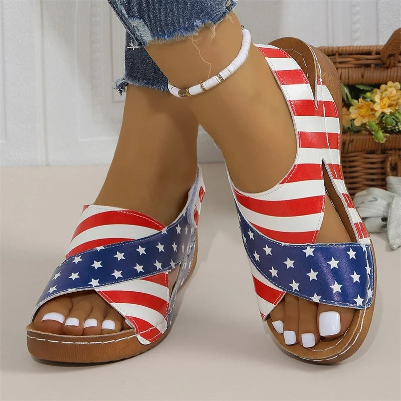 LP | Sandalo elegante con zeppa