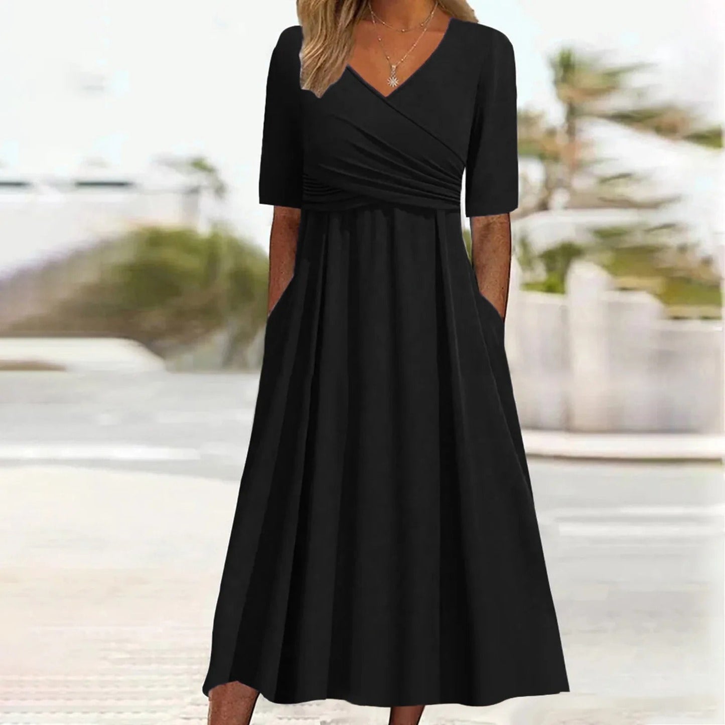 LP | Maxi abito con scollo a V