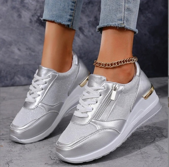 LP | Sneakers metalliche con zip