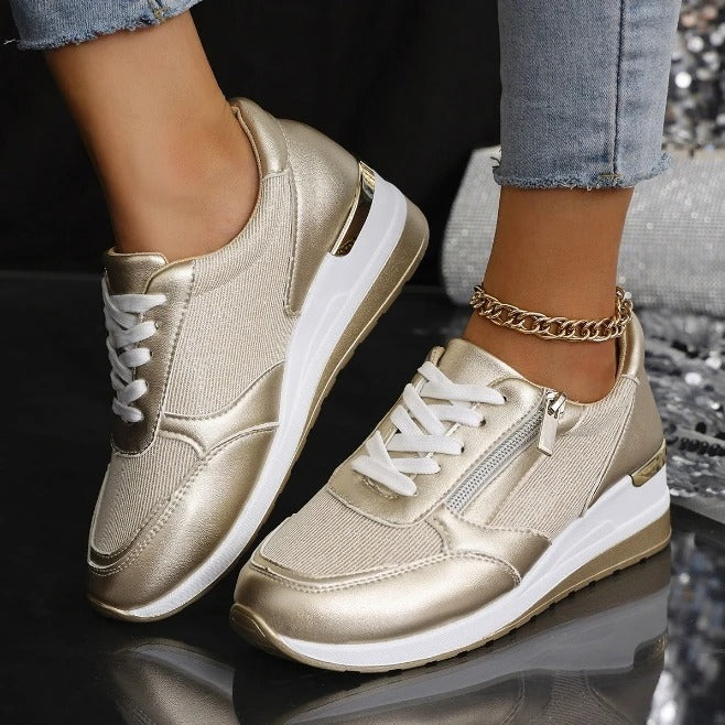 LP | Sneakers metalliche con zip