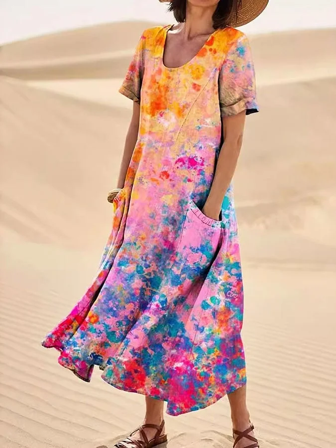LP | Abito vintage Nuria con stampa floreale per donna