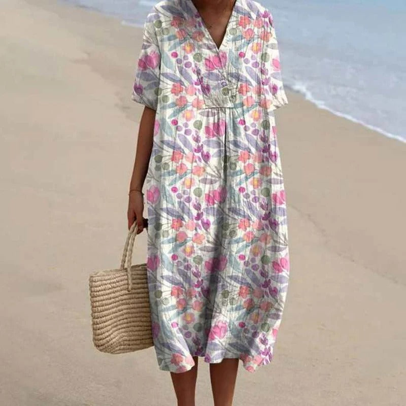 LP | Abito midi con scollo a V