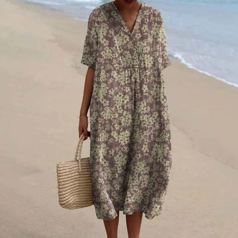 LP | Abito midi con scollo a V