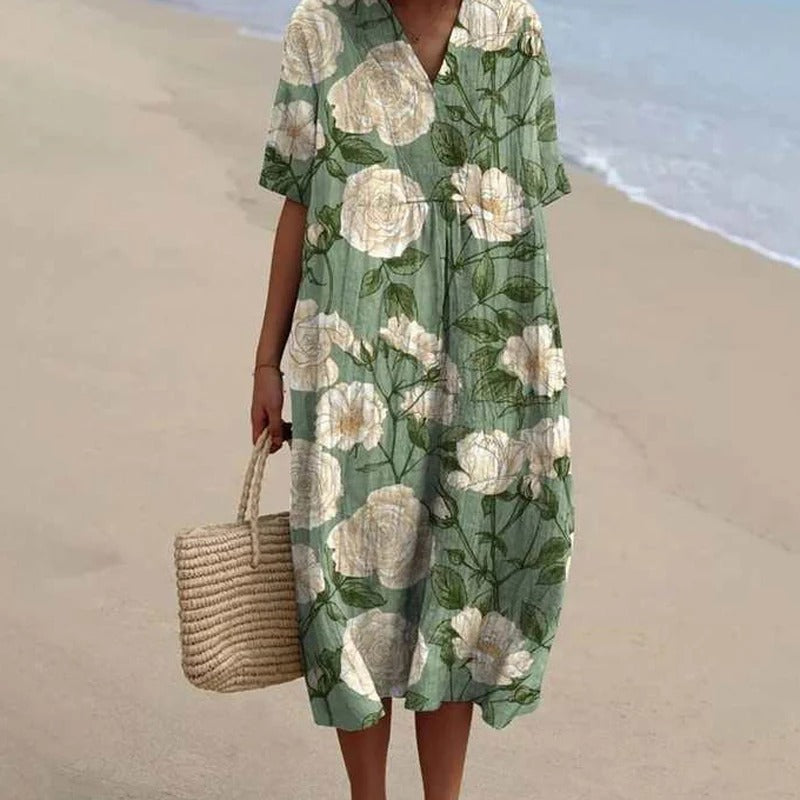 LP | Abito midi con scollo a V