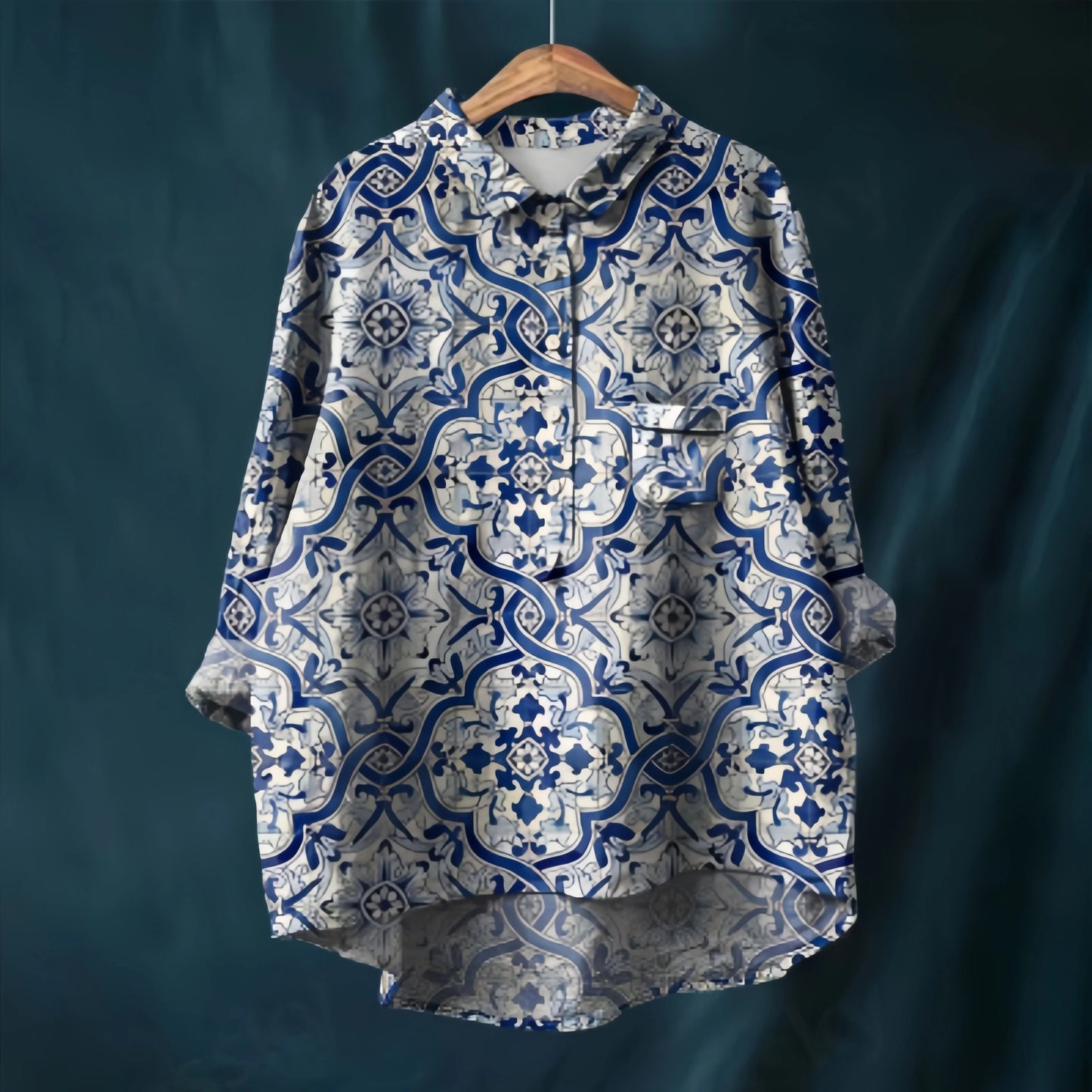LP | Camicia a maniche lunghe con colletto reversibile e tasche