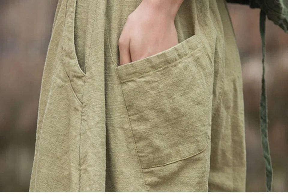 LP | Pantaloni cargo in cotone e lino
