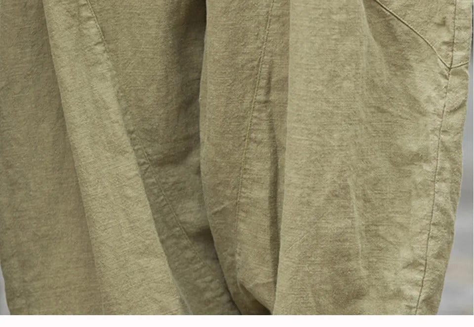 LP | Pantaloni cargo in cotone e lino