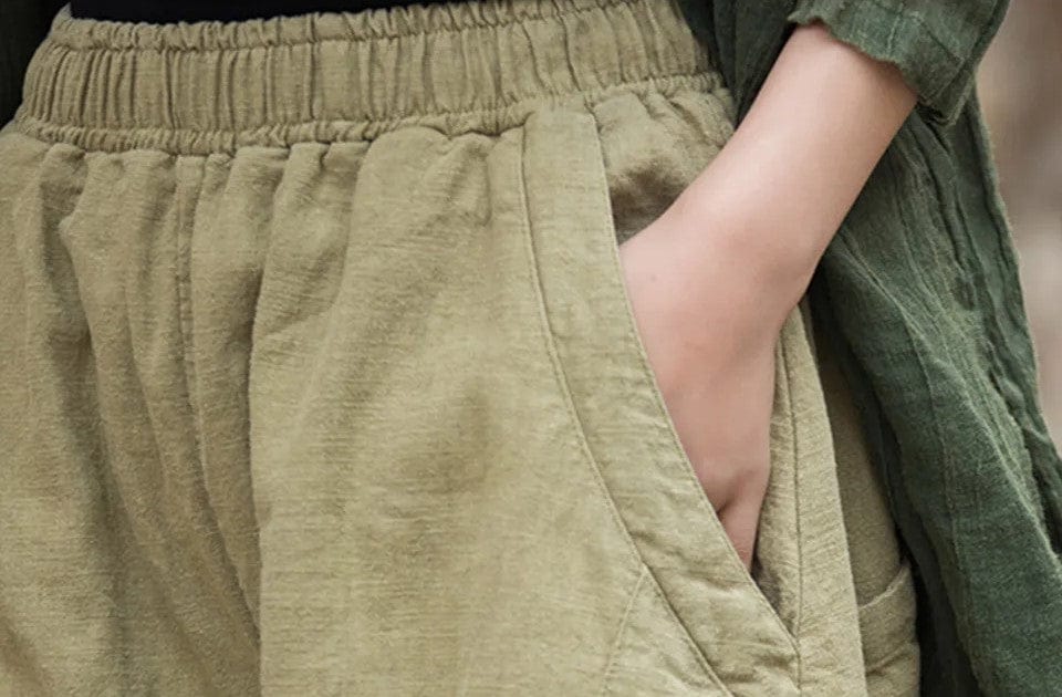 LP | Pantaloni cargo in cotone e lino