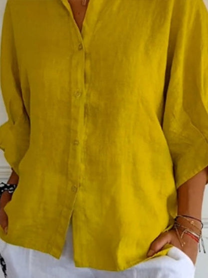 LP | Camicia casual da donna in cotone e lino