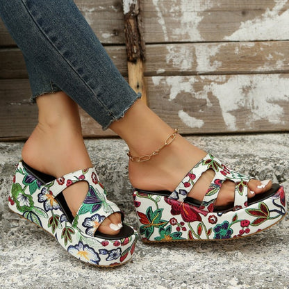 LP | Sandali peep toe floreali cut-out