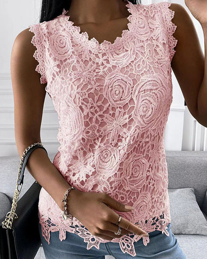LP | Canotta elegante e semplice con pizzo