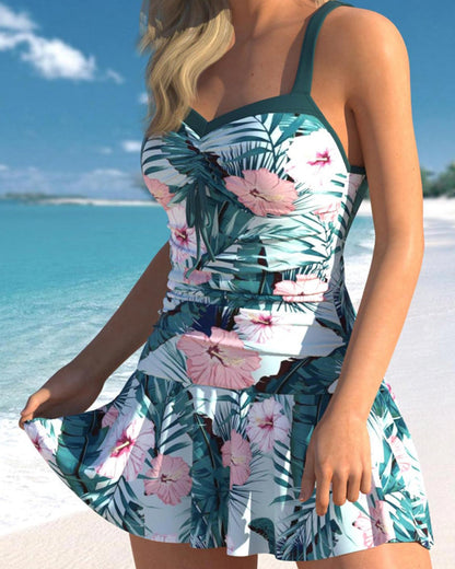 LP | Costume da bagno tropicale con gonna floreale
