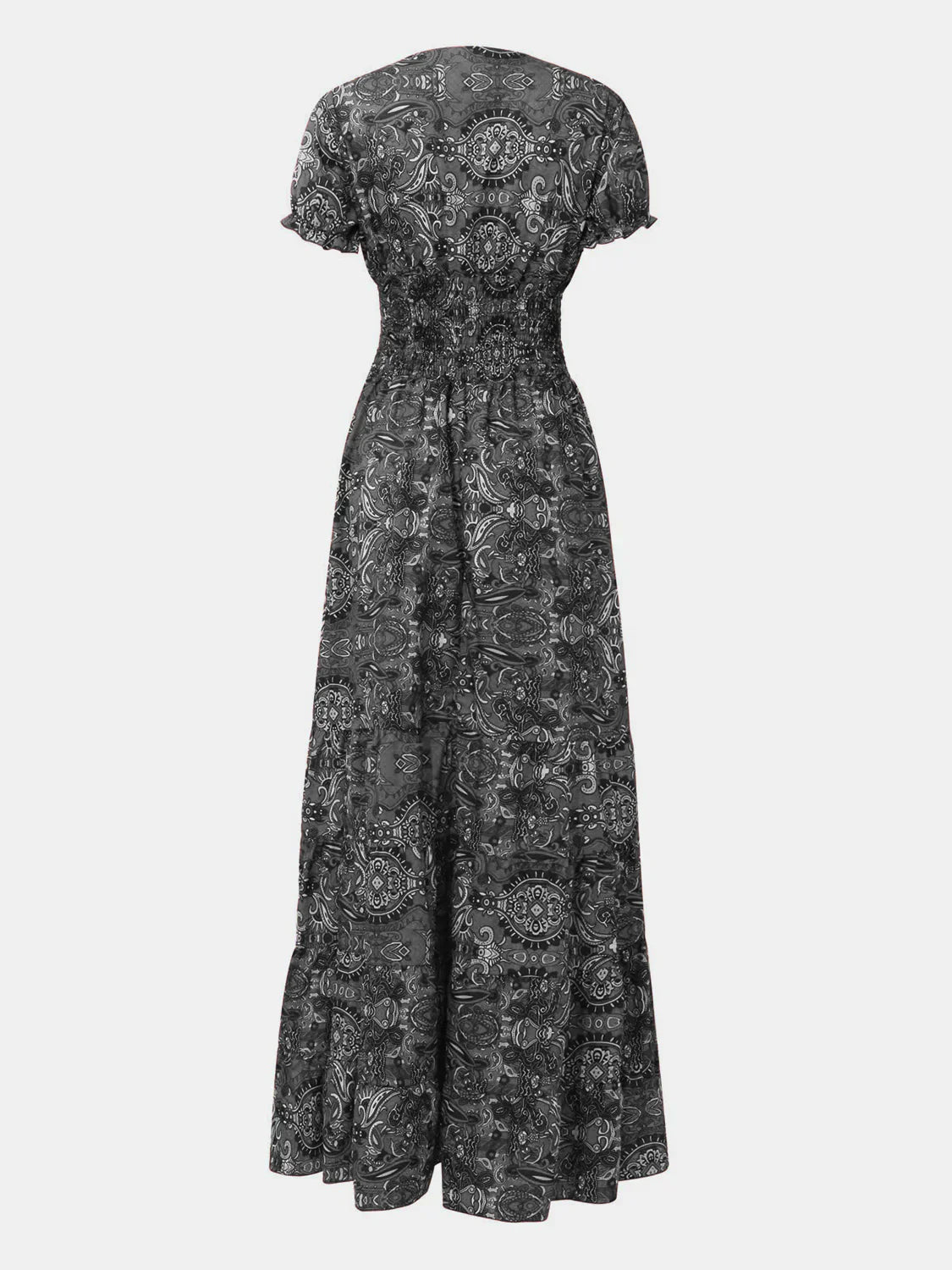 LP | Abito grande con scollo a V smocked e maniche corte