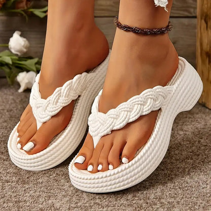 LP | Sandali con plateau eleganti da donna in bianco e nero