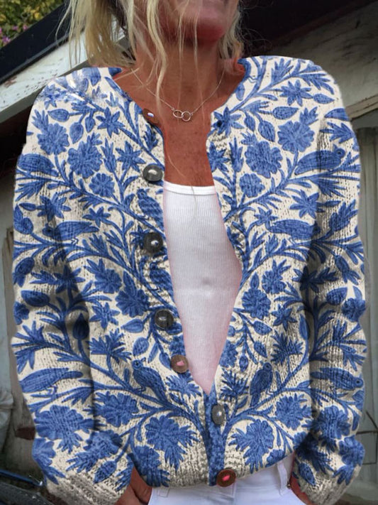 LP | Cardigan con motivo floreale