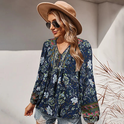 LP | Camicetta boho a maniche lunghe alla moda