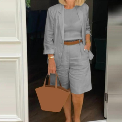 LP | Lussuoso ensemble di blazer e pantaloncini da donna