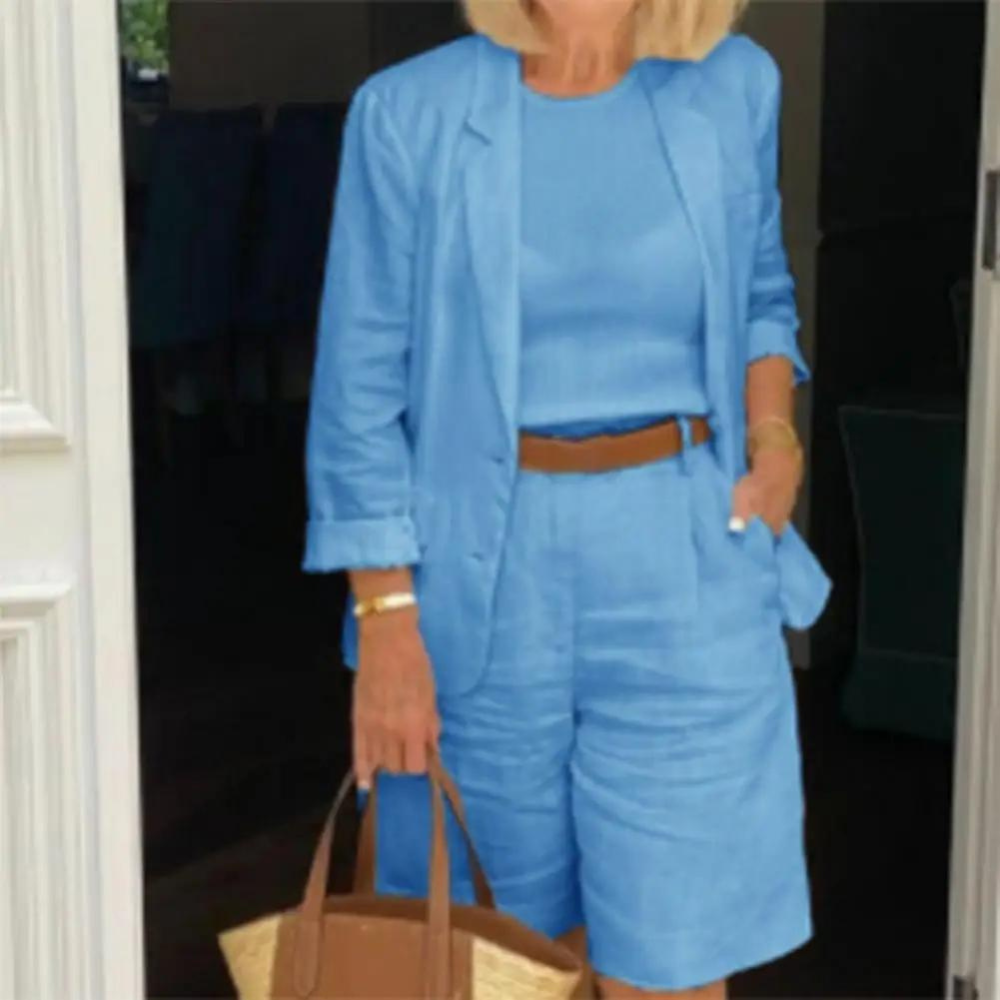 LP | Lussuoso ensemble di blazer e pantaloncini da donna