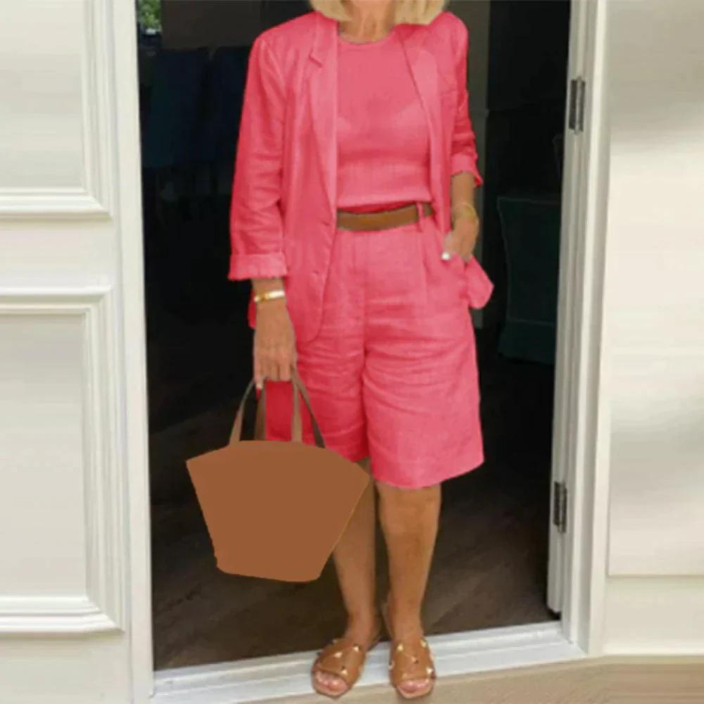 LP | Lussuoso ensemble di blazer e pantaloncini da donna