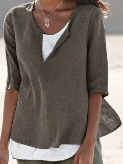 LP | VeeTee™: camicia con scollo a V per donna
