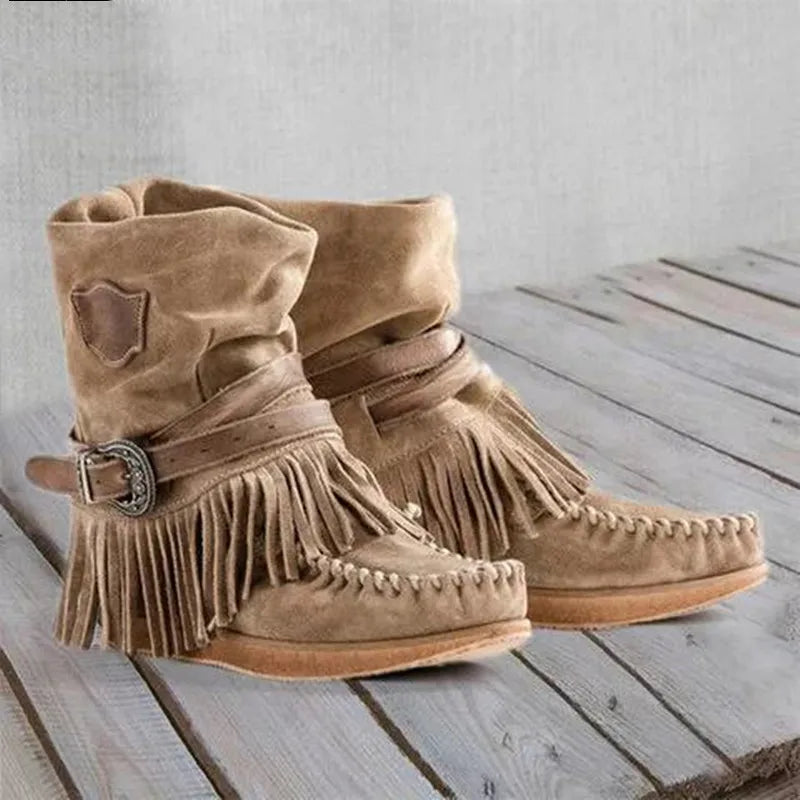 LP | Stivali mocassino con frange Boho