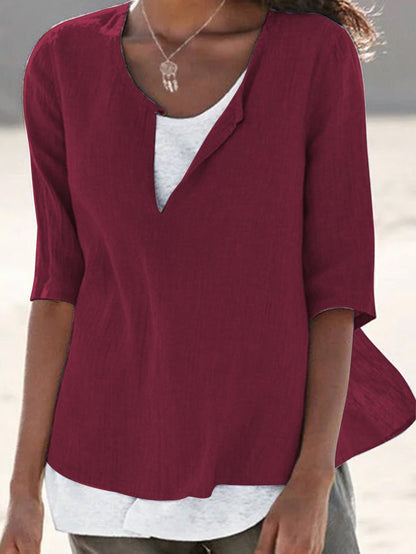 LP | VeeTee™: camicia con scollo a V per donna