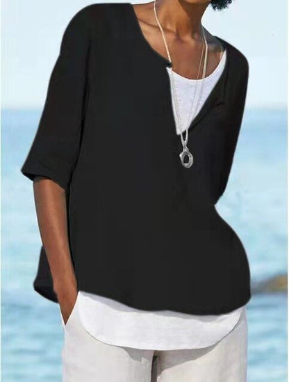 LP | VeeTee™: camicia con scollo a V per donna