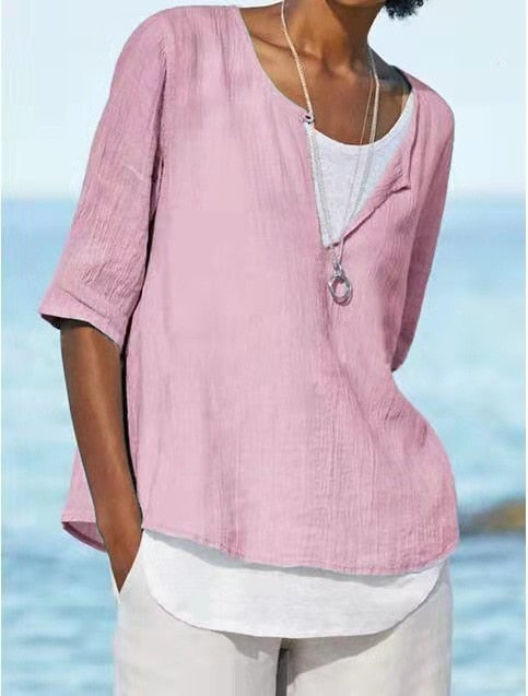 LP | VeeTee™: camicia con scollo a V per donna