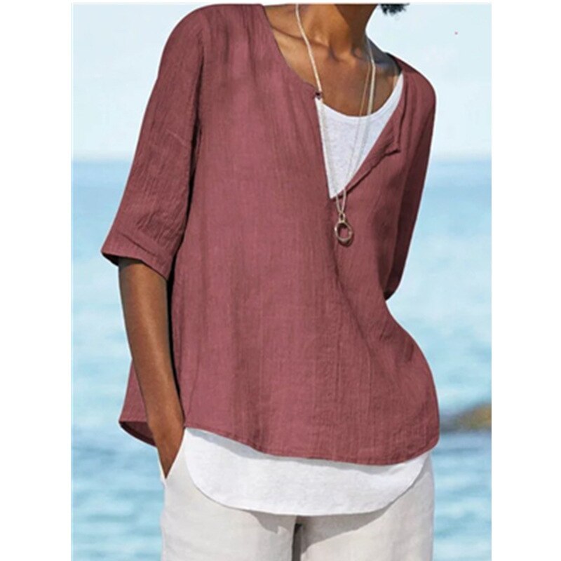LP | VeeTee™: camicia con scollo a V per donna