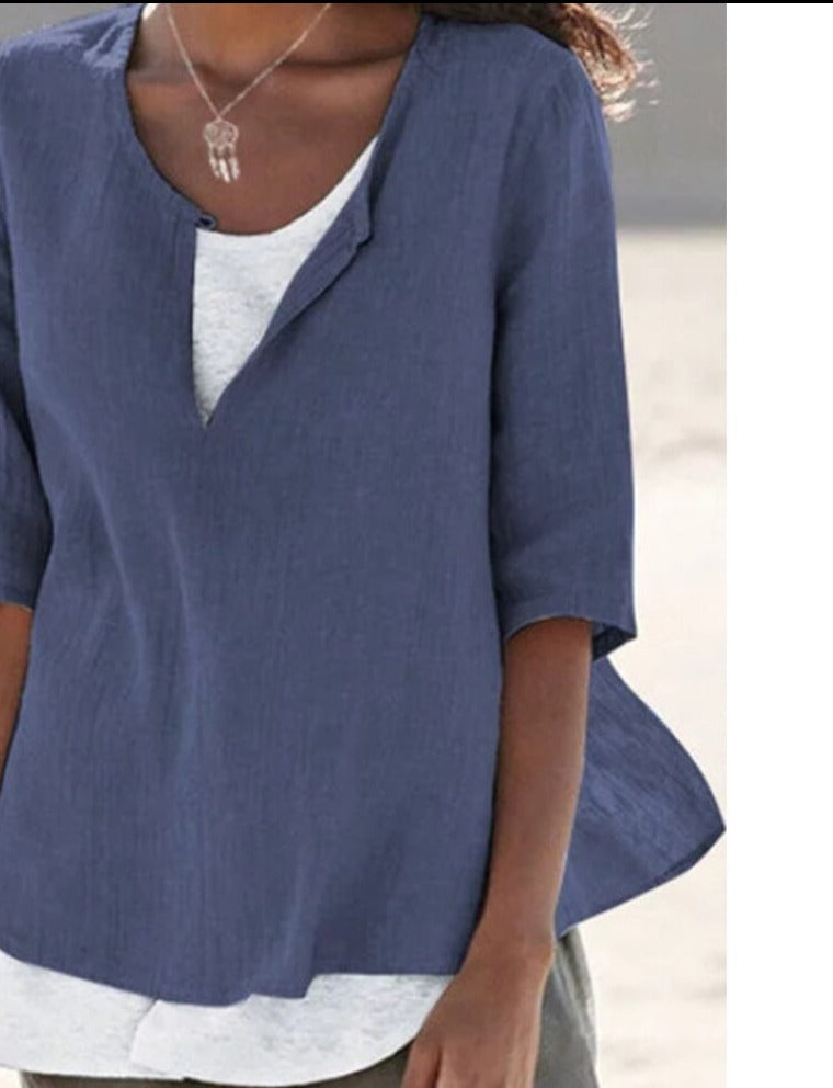 LP | VeeTee™: camicia con scollo a V per donna