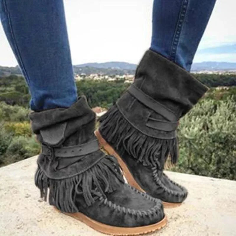 LP | Stivali mocassino con frange Boho