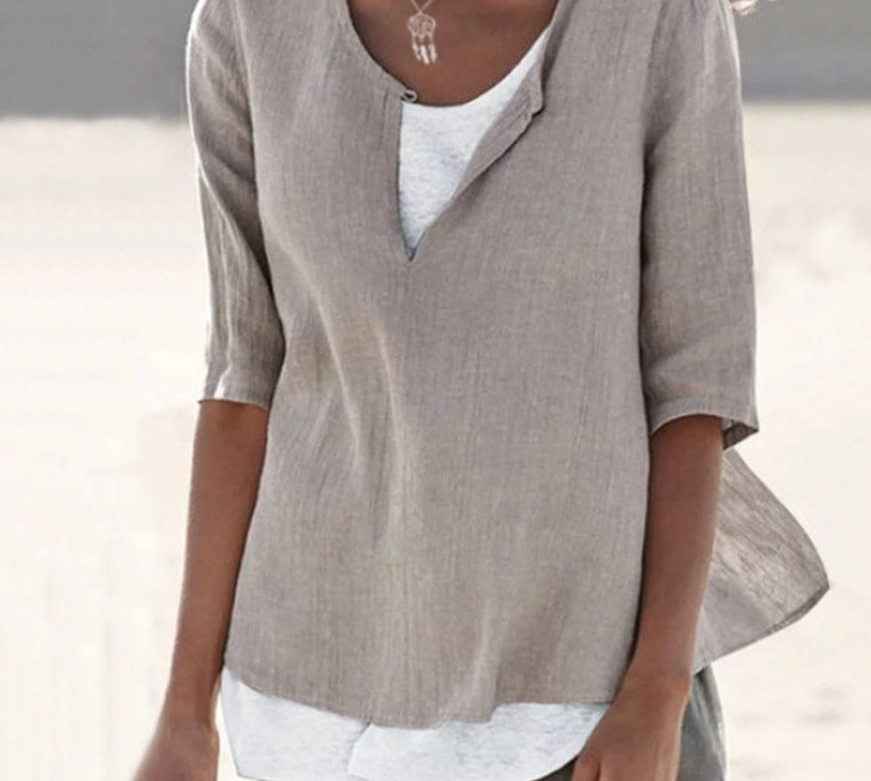 LP | VeeTee™: camicia con scollo a V per donna
