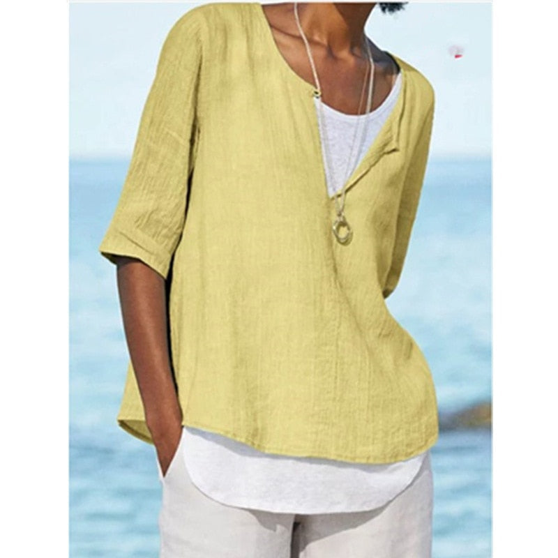 LP | VeeTee™: camicia con scollo a V per donna