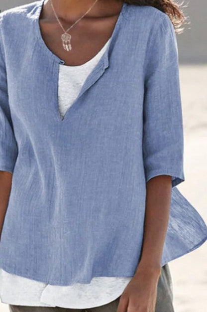 LP | VeeTee™: camicia con scollo a V per donna