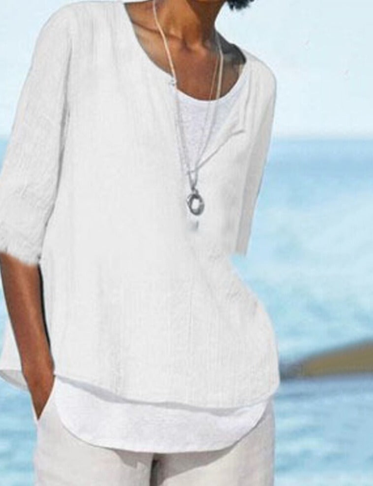 LP | VeeTee™: camicia con scollo a V per donna