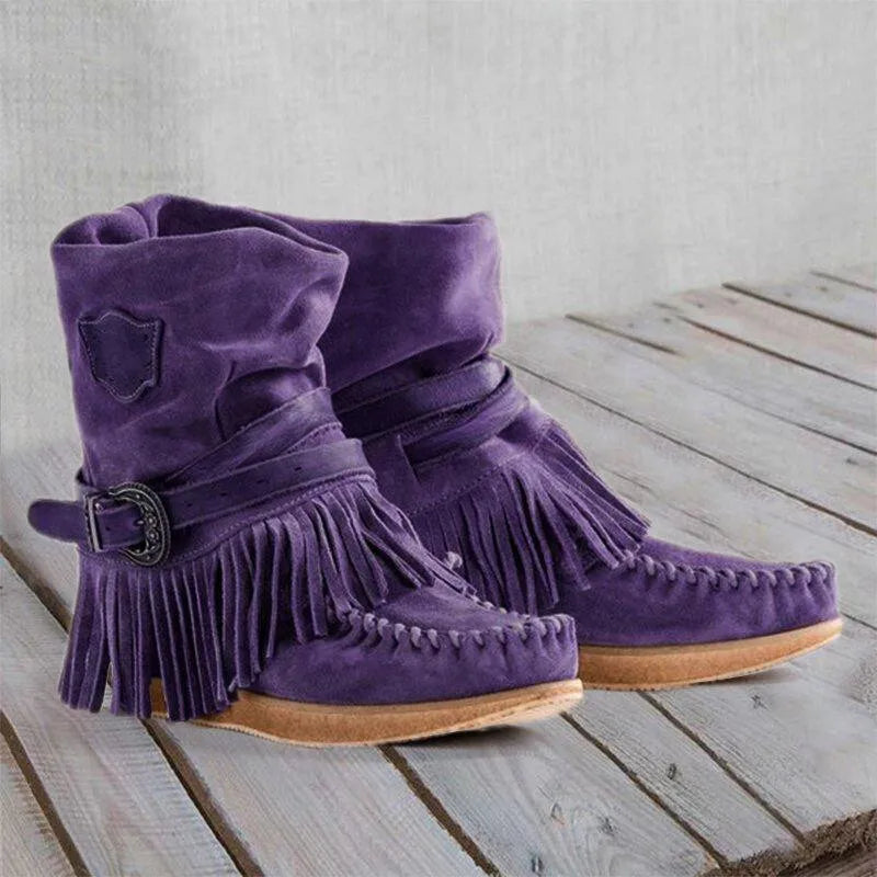 LP | Stivali mocassino con frange Boho