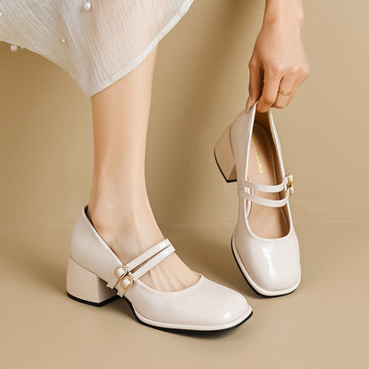 LP | Scarpe vintage con doppio cinturino e tacco a blocco