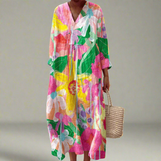 LP | Maxi abito Watercolor Bloom Breezy