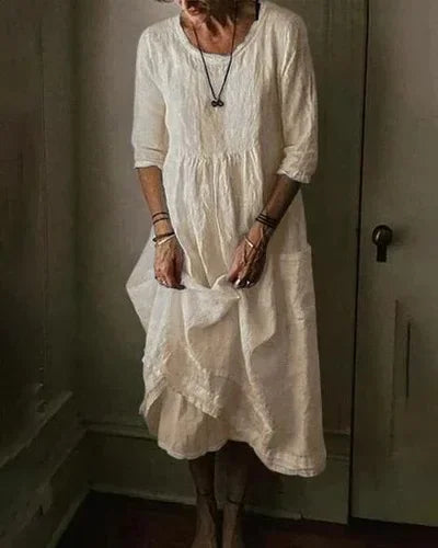 LP | Abito oversize da donna in cotone e lino