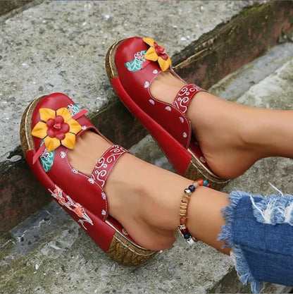 LP | Mocassini casual con suola spessa e motivo floreale