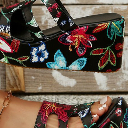 LP | Sandali peep toe floreali cut-out