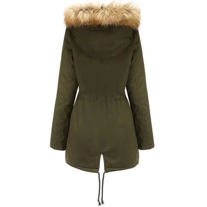 LP | Il cappotto foderato in cotone con il caldo collo di pelliccia vi ruberà il cuore