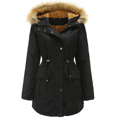 LP | Il cappotto foderato in cotone con il caldo collo di pelliccia vi ruberà il cuore