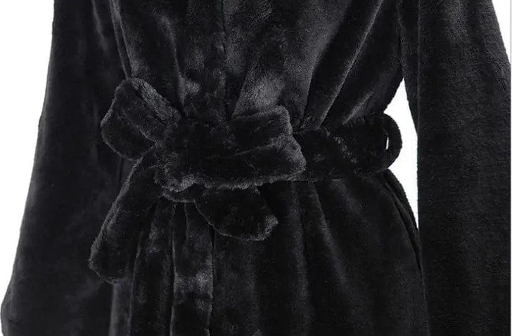 LP | Cappotto in pelliccia sintetica con cappuccio