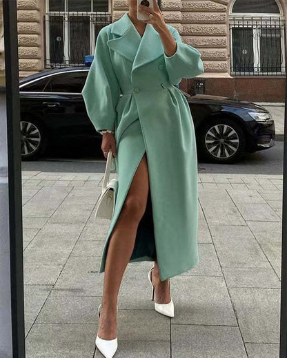 LP | Cappotto vintage con maniche a lanterna e revers in lana