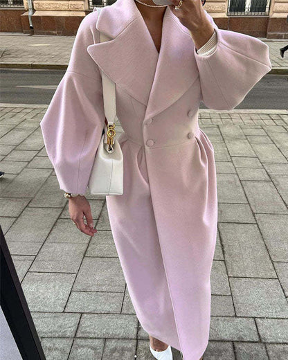LP | Cappotto vintage con maniche a lanterna e revers in lana