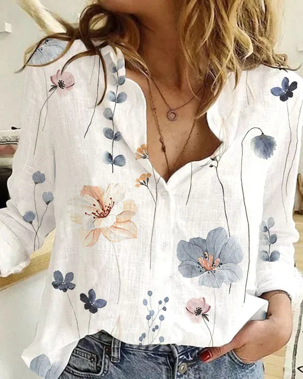 LP | T-shirt accogliente con fiori botanici
